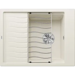 Évier en grès Blanco ELON 45 S avec égouttoir / Blanc soft