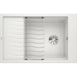 Évier en grès Blanco ELON XL 6 S avec égouttoir / Blanc
