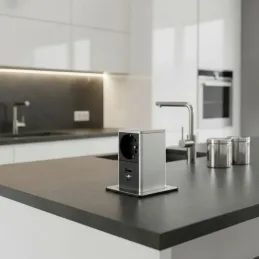 Prise escamotable SQUARE UP FRENCH 1x230V + USB A-C / Inox