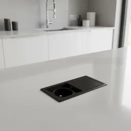 Prise électrique VersaHit Mono 1 x 230 V FRENCH / Noire