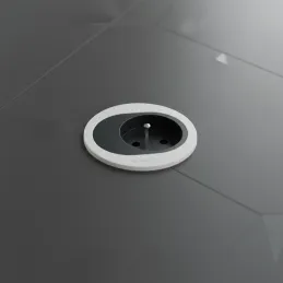 Prise électrique ATOM FRENCH 1 x 230 V / Blanc mat