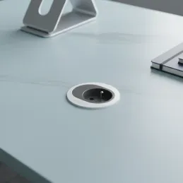 Prise électrique ATOM FRENCH 1 x 230 V / Blanc mat