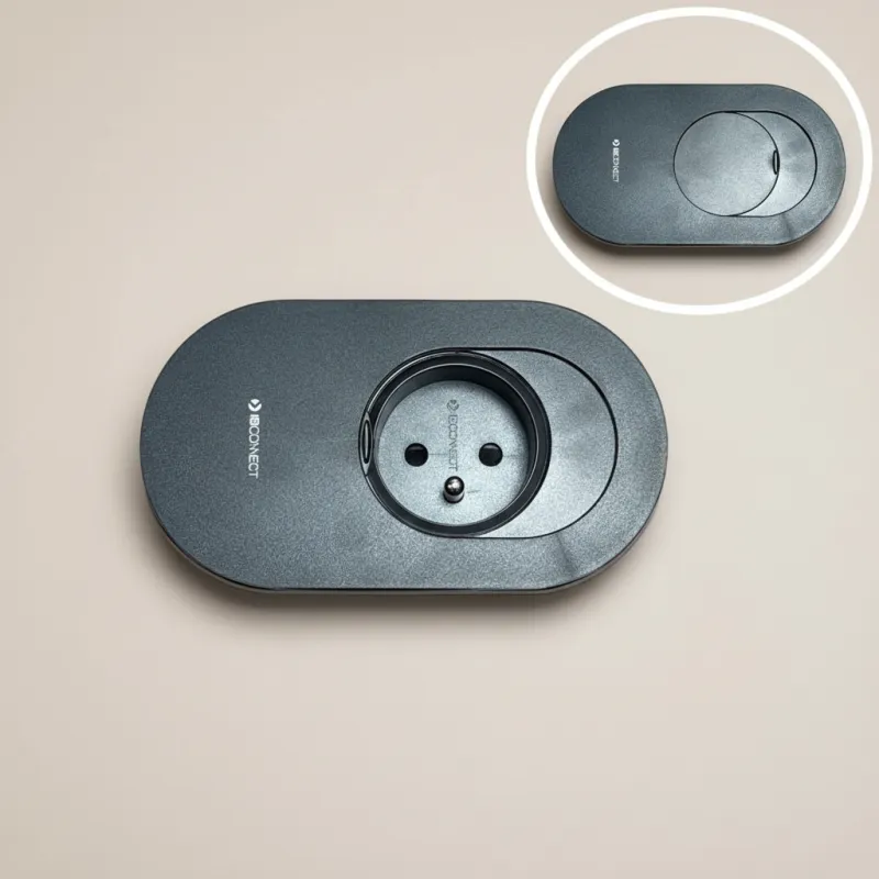 Prise électrique ORBIT 1 x 230 V / Noir mat