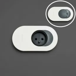 Prise électrique ORBIT 1 x 230 V / Blanc mat
