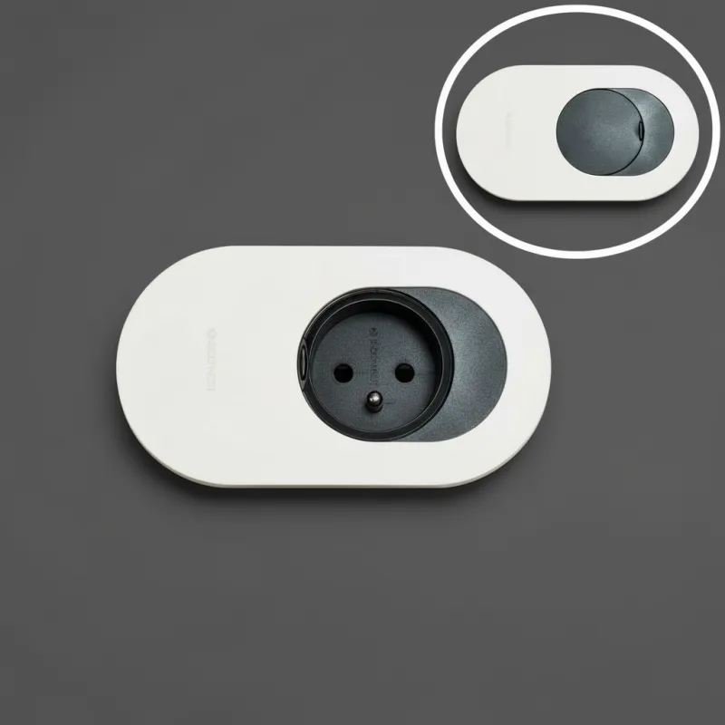Prise électrique ORBIT 1 x 230 V / Blanc mat