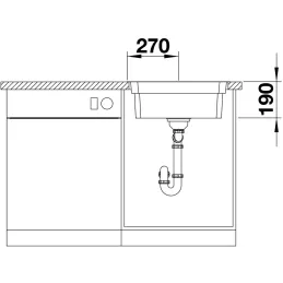 Évier en acier inoxydable Blanco ETAGON 500-IF/A / avec rails coulissants
