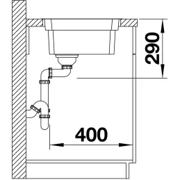 Évier en acier inoxydable Blanco ETAGON 500-IF/A / avec rails coulissants