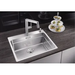 Évier en acier inoxydable Blanco ETAGON 500-IF/A / avec rails coulissants