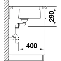 Évier en acier inoxydable Blanco ETAGON 500-IF/A / avec rails coulissants