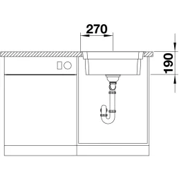 Évier en acier inoxydable Blanco ETAGON 500-IF/A / avec rails coulissants
