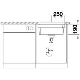 Évier en acier inoxydable Blanco ANDANO 500-U