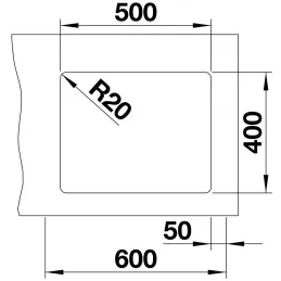 Évier en grès Blanco ETAGON 500 U / avec rails coulissants