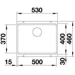 Évier en grès Blanco ETAGON 500 U / avec rails coulissants