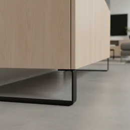 Piètement de meuble THOMAS / Noir mat