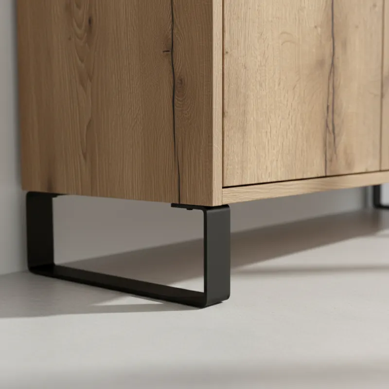 Piètement de meuble THOMAS / Noir mat
