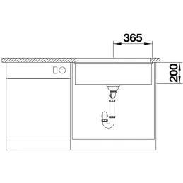 Évier en grès Blanco ETAGON 700 U / avec rails coulissants