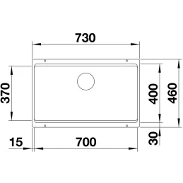 Évier en grès Blanco ETAGON 700 U / avec rails coulissants