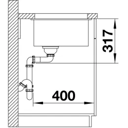 Évier en grès Blanco ETAGON 700 U / avec rails coulissants