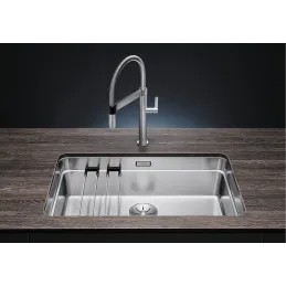 Évier en acier inoxydable Blanco ETAGON 700-U avec rails coulissants