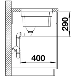 Évier en acier inoxydable Blanco ETAGON 700-U avec rails coulissants