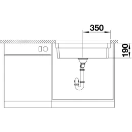 Évier en acier inoxydable Blanco ETAGON 700-U avec rails coulissants