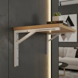 Console pliante en métal / Blanc
