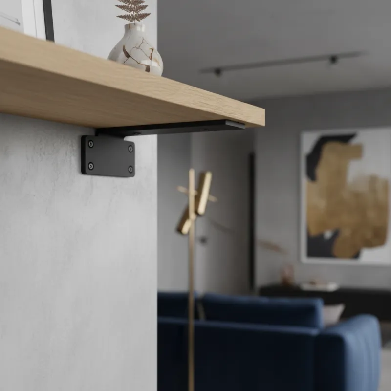 Support d’étagère CASILA / Noir mat