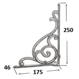 Support d’étagère STRADIUS Maxi / Noir ancien