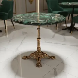 Piètement de table BAROKKO 90 / Patine dorée