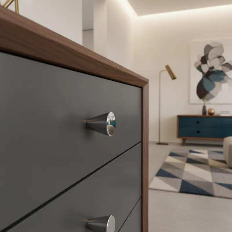 Bouton de meuble MANGO / Chrome brillant