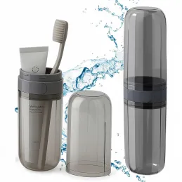 Étui de voyage transparent pour brosses à dents