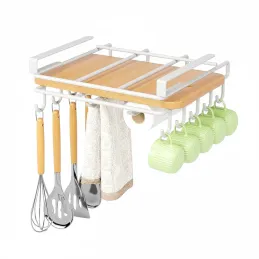 Support métallique pour planche avec crochets à fixer sous une étagère DRAFT / Blanc mat