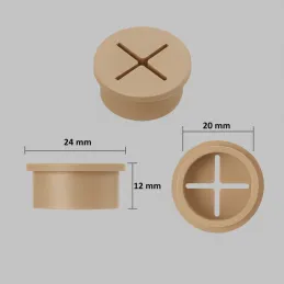 Passe-câbles FLEX 20 mm / Beige