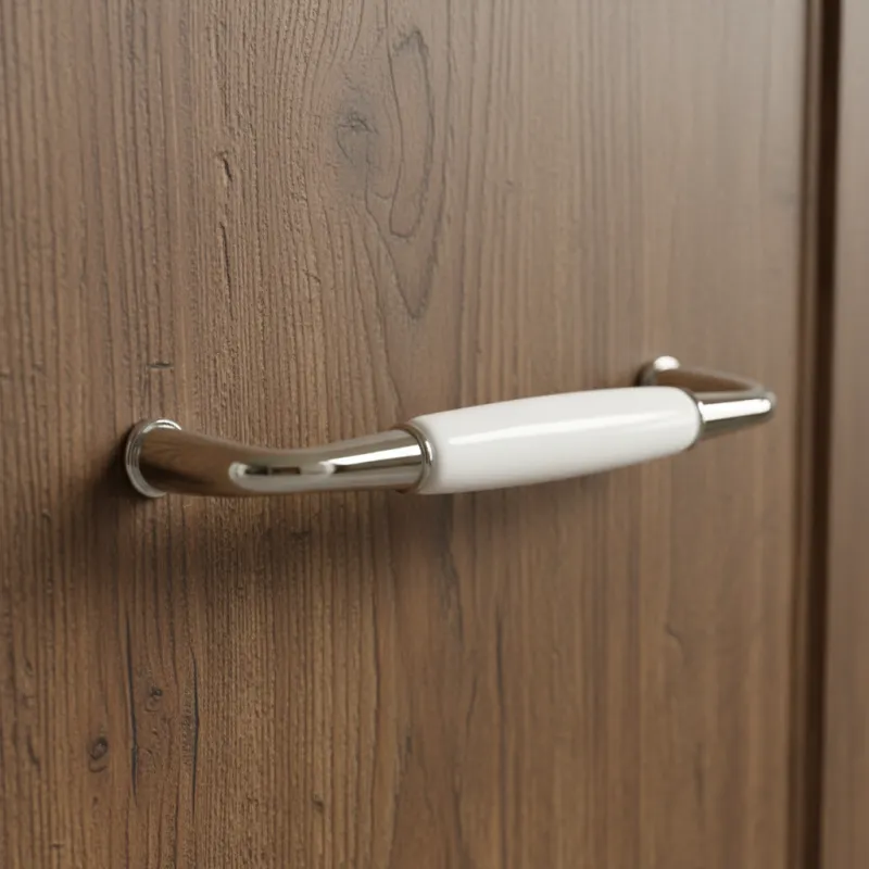 Poignée BLANCA / Chrome brillant – Porcelaine blanche