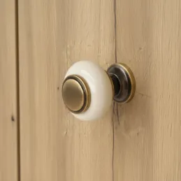 Bouton de meuble RAENA / Porcelaine – patine dorée