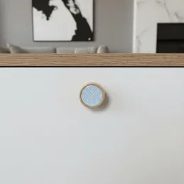Bouton de meuble en bois ARSIA / Hêtre – bleu