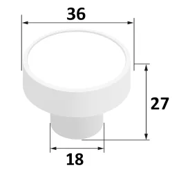 Poignée bouton en bois ARSIA / Blanc – motif bateau
