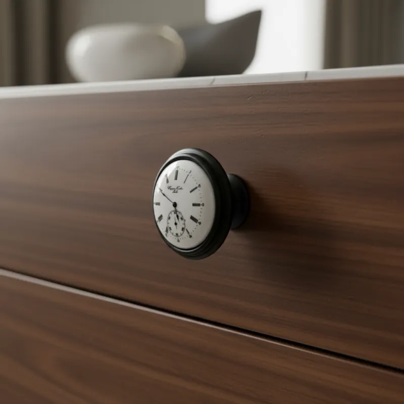 Bouton de meuble VIAMO CLOCK / Noir