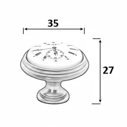 Bouton de meuble VIAMO CLOCK / Noir