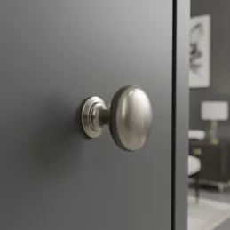 Bouton CAMORA / Nickel brossé