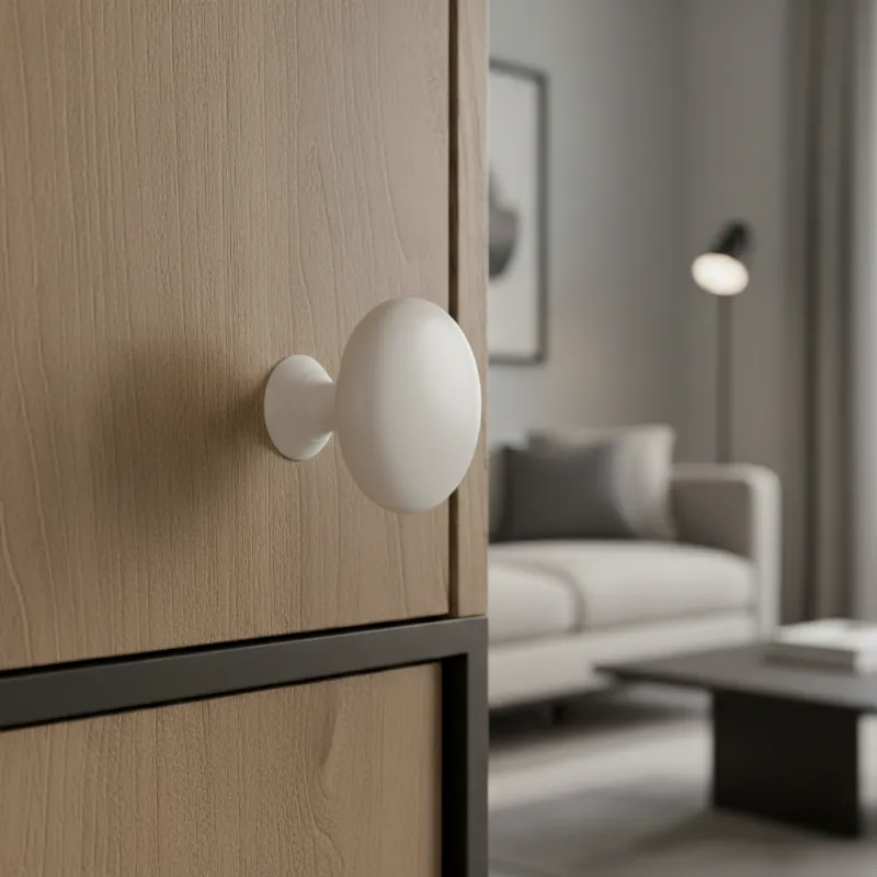 Bouton de meuble BEA / Blanc mat
