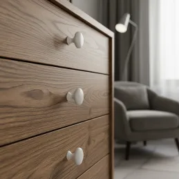 Bouton de meuble BEA / Blanc mat