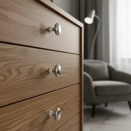 Bouton de meuble BEA / chrome brillant