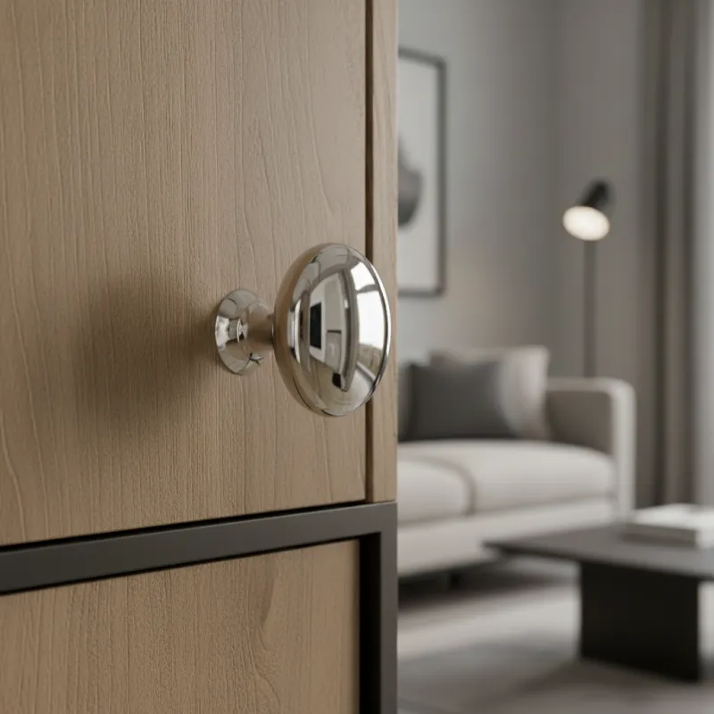Bouton de meuble BEA / chrome brillant