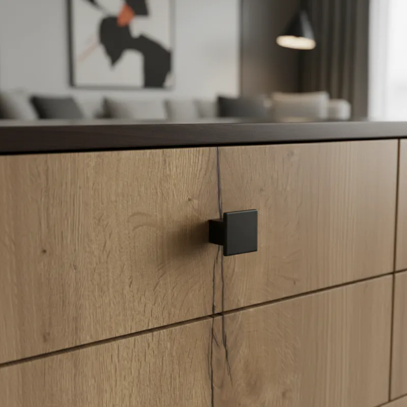 Bouton de meuble AXON / Noir mat
