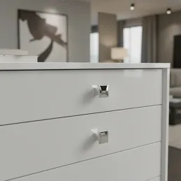 Bouton de meuble AXON / Chrome brillant