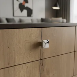 Bouton de meuble AXON / Chrome brillant