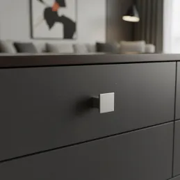 Bouton de meuble AXON / Chrome mat