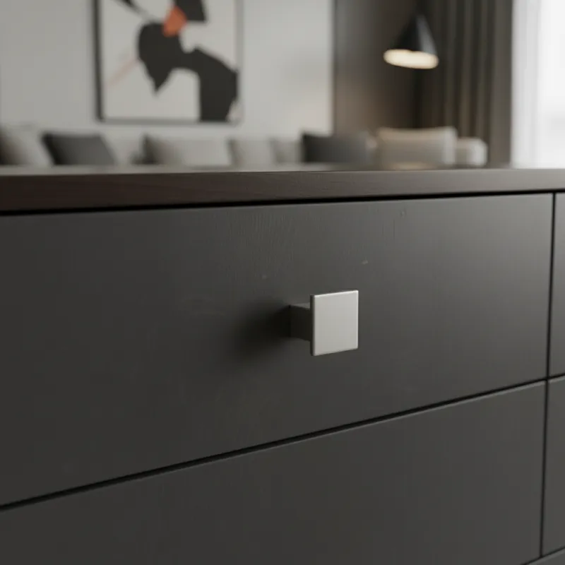 Bouton de meuble AXON / Chrome mat