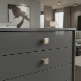 Bouton de meuble AXON / Nickel brossé